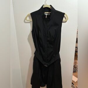 Black Sleeveless Zip-Up bubble Dress size 4P